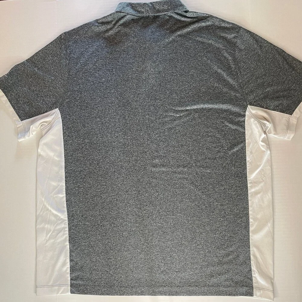 Nike Golf Tour Performance Dri Fit Shirt Men's 2XL Gray Short Sleeve Polo Golfer